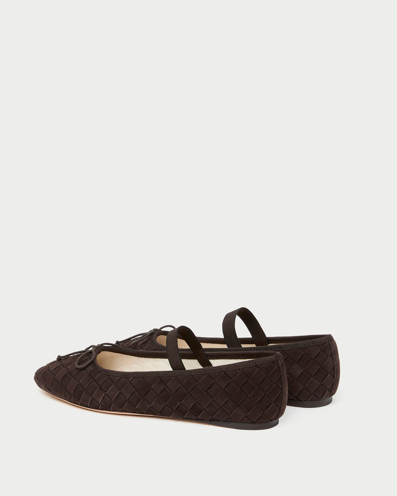 Leonie Brown Woven Ballet Flat