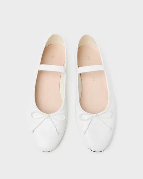 ivory dress flats Leonie Leather Ballet Flat | Designers: Jenny Yoo