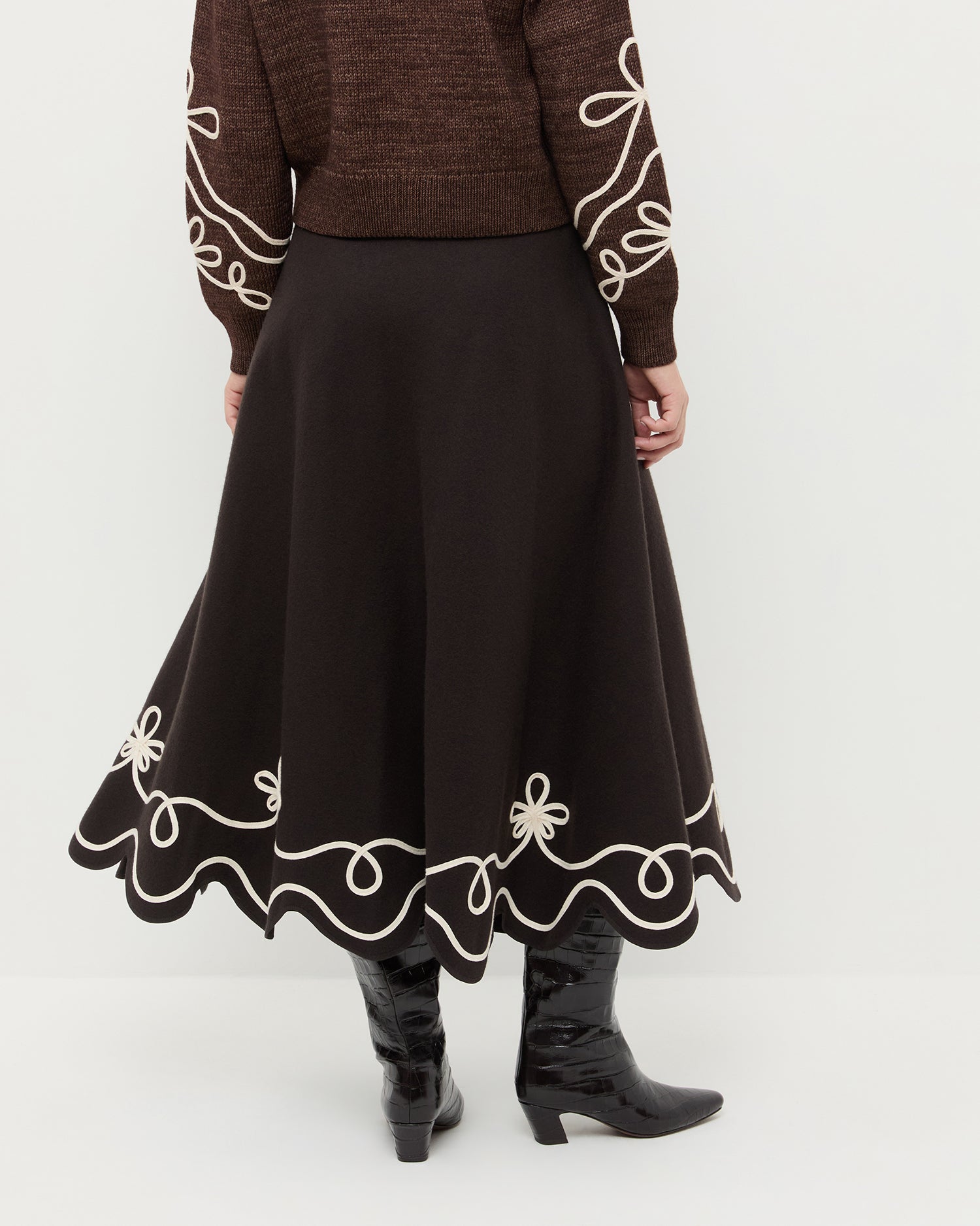 Linnea Dark Brown Skirt | Bottoms | Apparel
