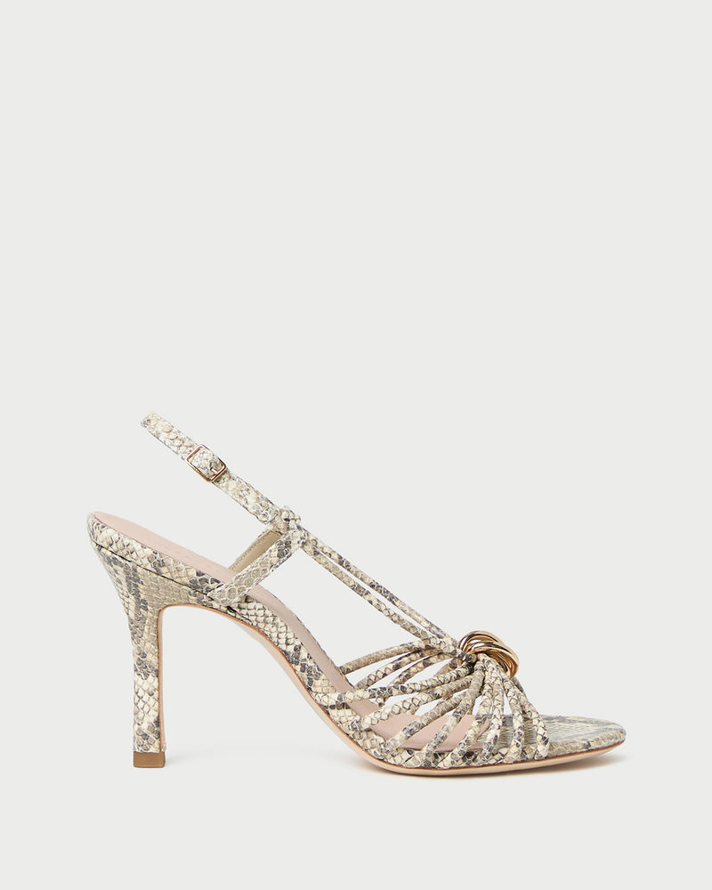 Mareka Snake Leather Heeled Sandal