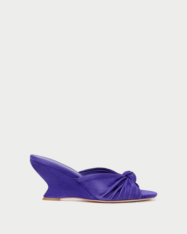 Marsy Jewel Suede Knot Wedge