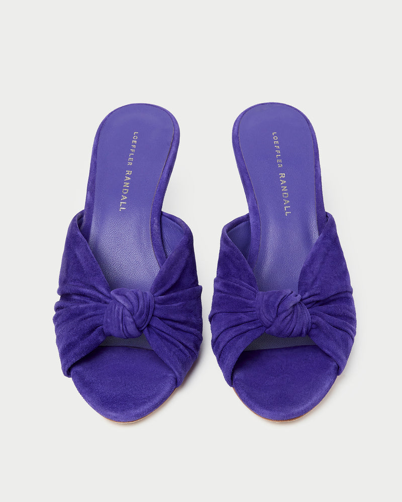 Marsy Jewel Suede Knot Wedge