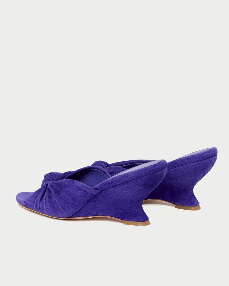 Marsy Jewel Suede Knot Wedge
