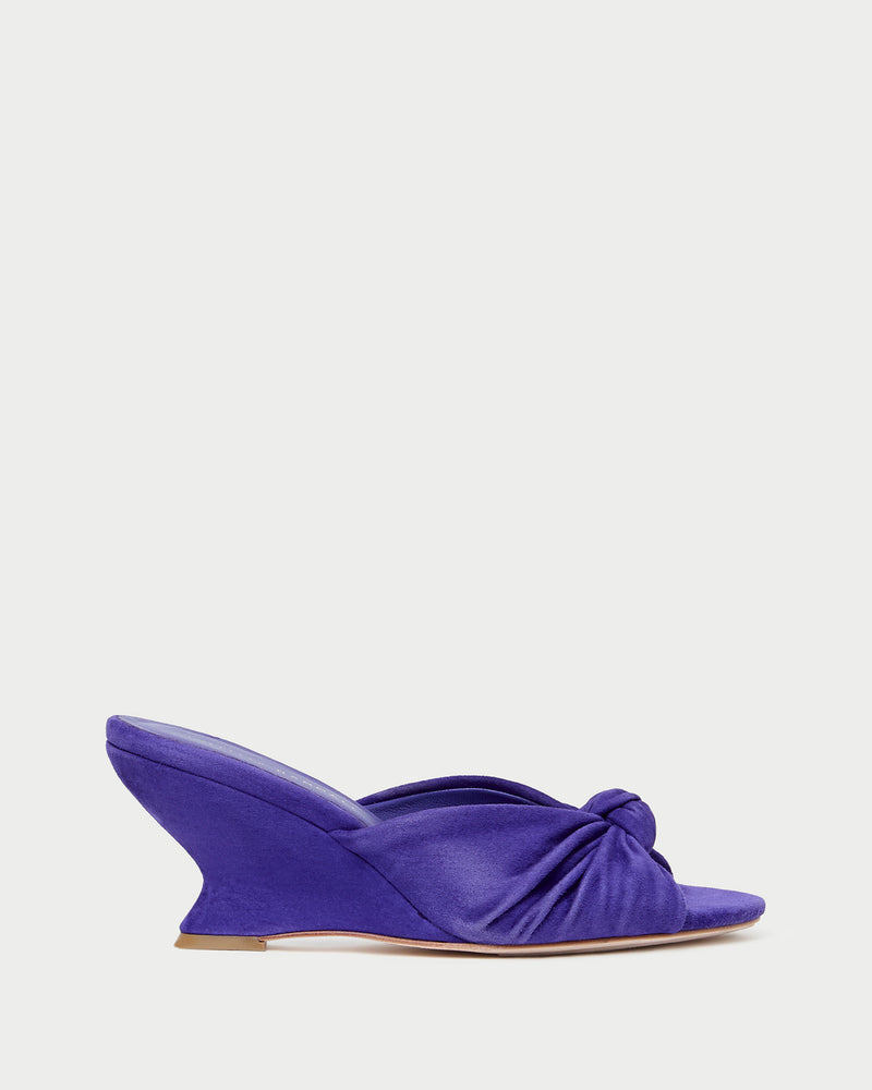 Marsy Jewel Suede Knot Wedge