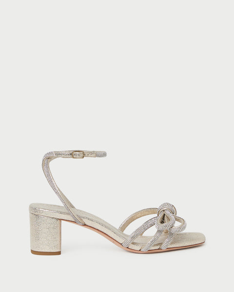 Mikel Cappuccino Bow Mid-Heel | Heeled Sandals | Footwear