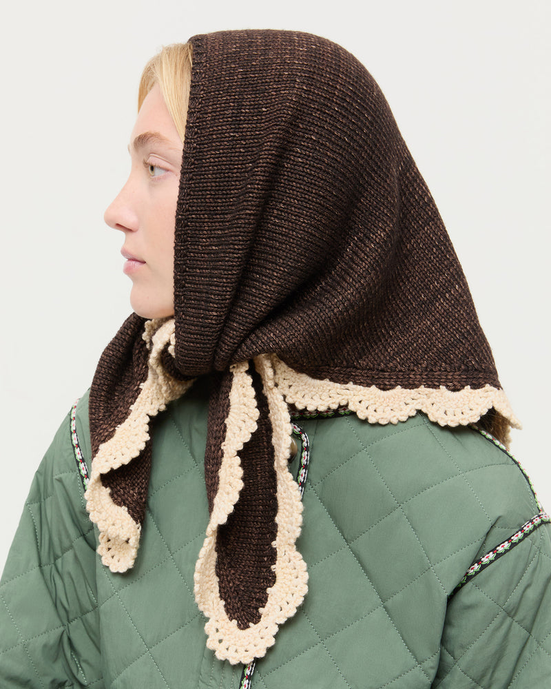 Monty Brown/Cream Knit Bandana and Carolina Jacket.