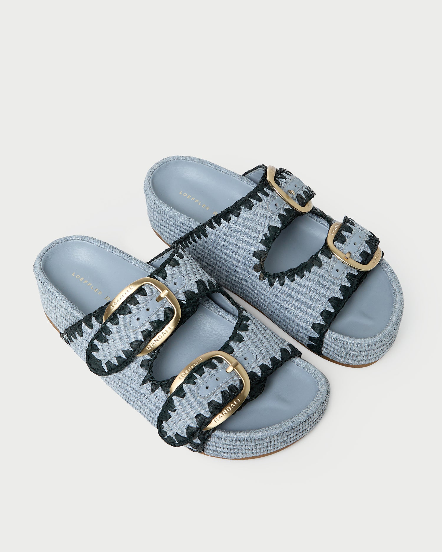 Nico Blue Two-Band Sandal | Flat Sandals | Footwear