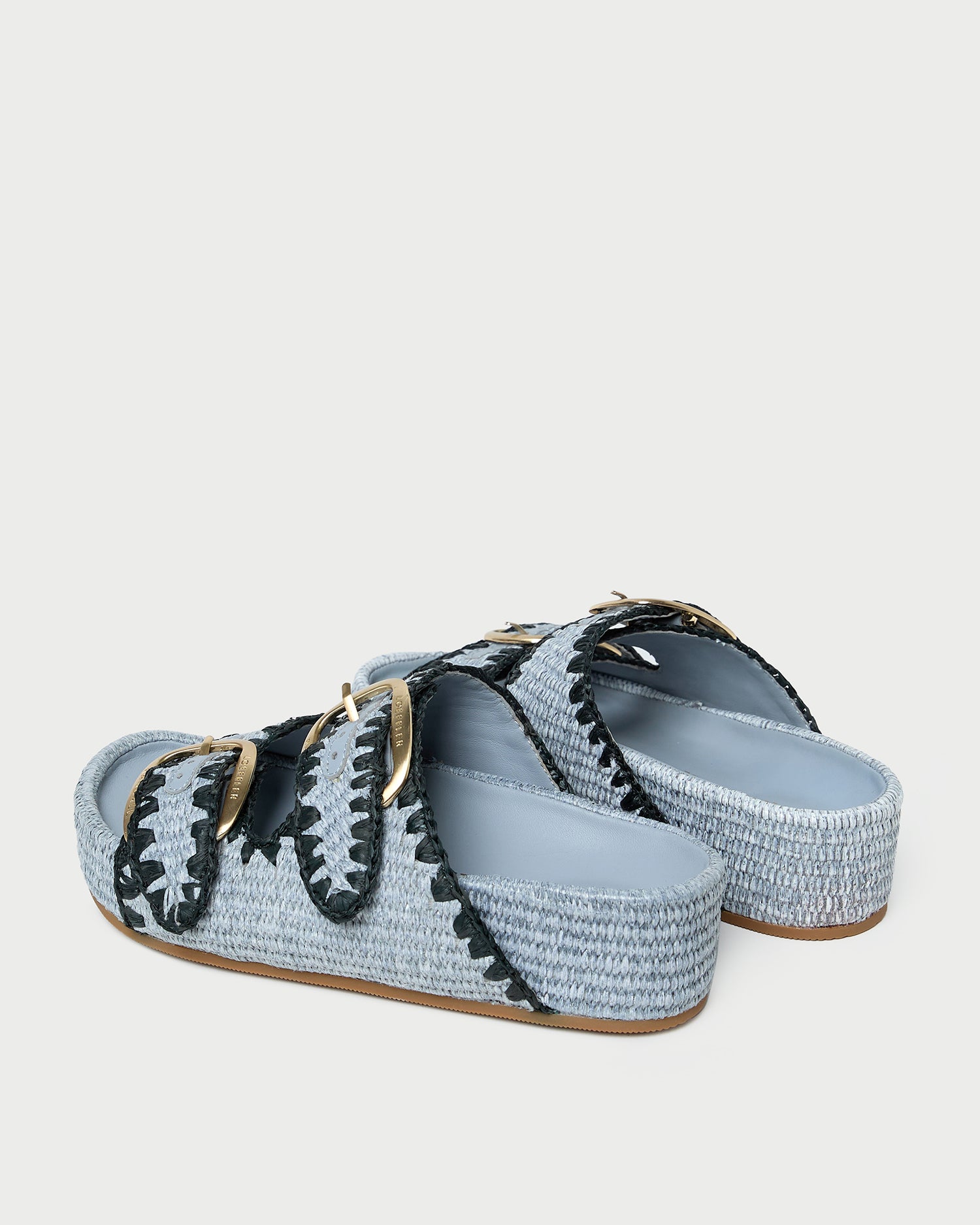 Nico Blue Two-Band Sandal | Flat Sandals | Footwear