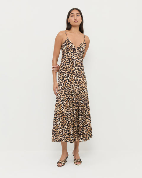leopard print loose dress Nissa Silk | Dresses Ruffled Stretch Color:Pink Monkey Block Stripe GD80397297 Handmade kids world cup
