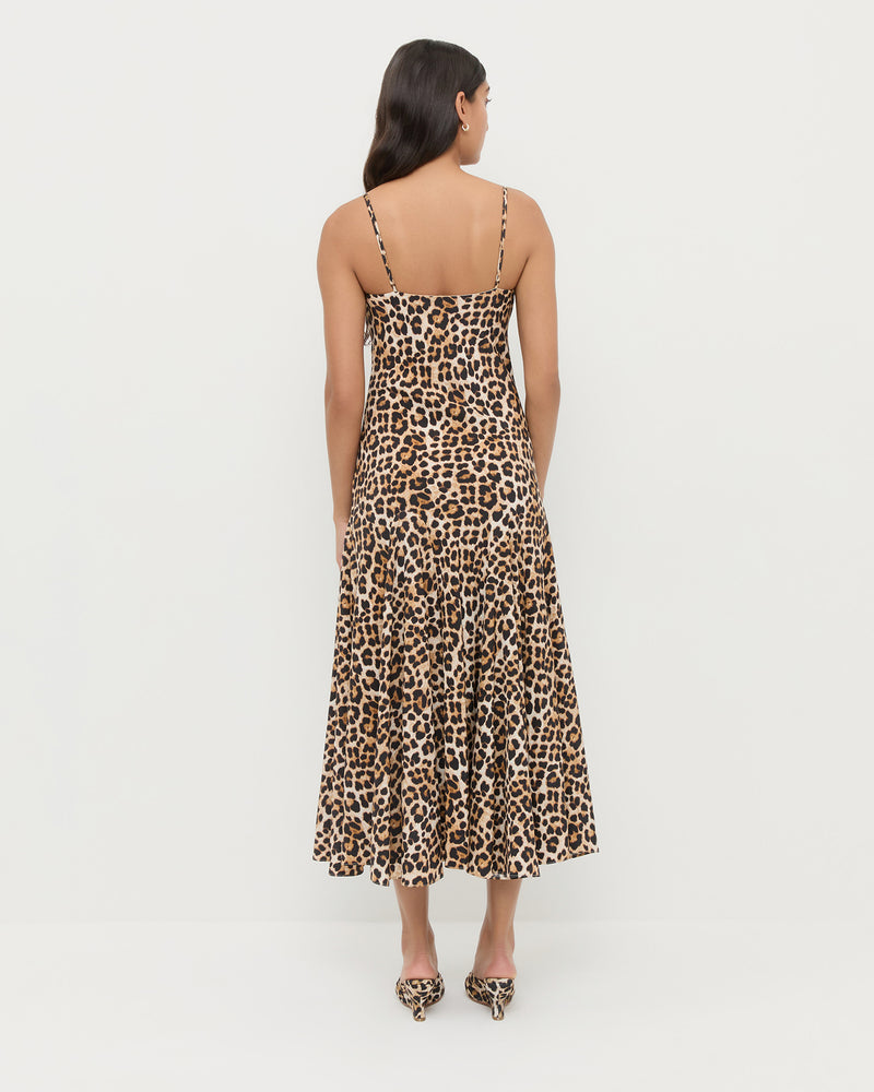 Nissa Leopard Silk Dress | Dresses