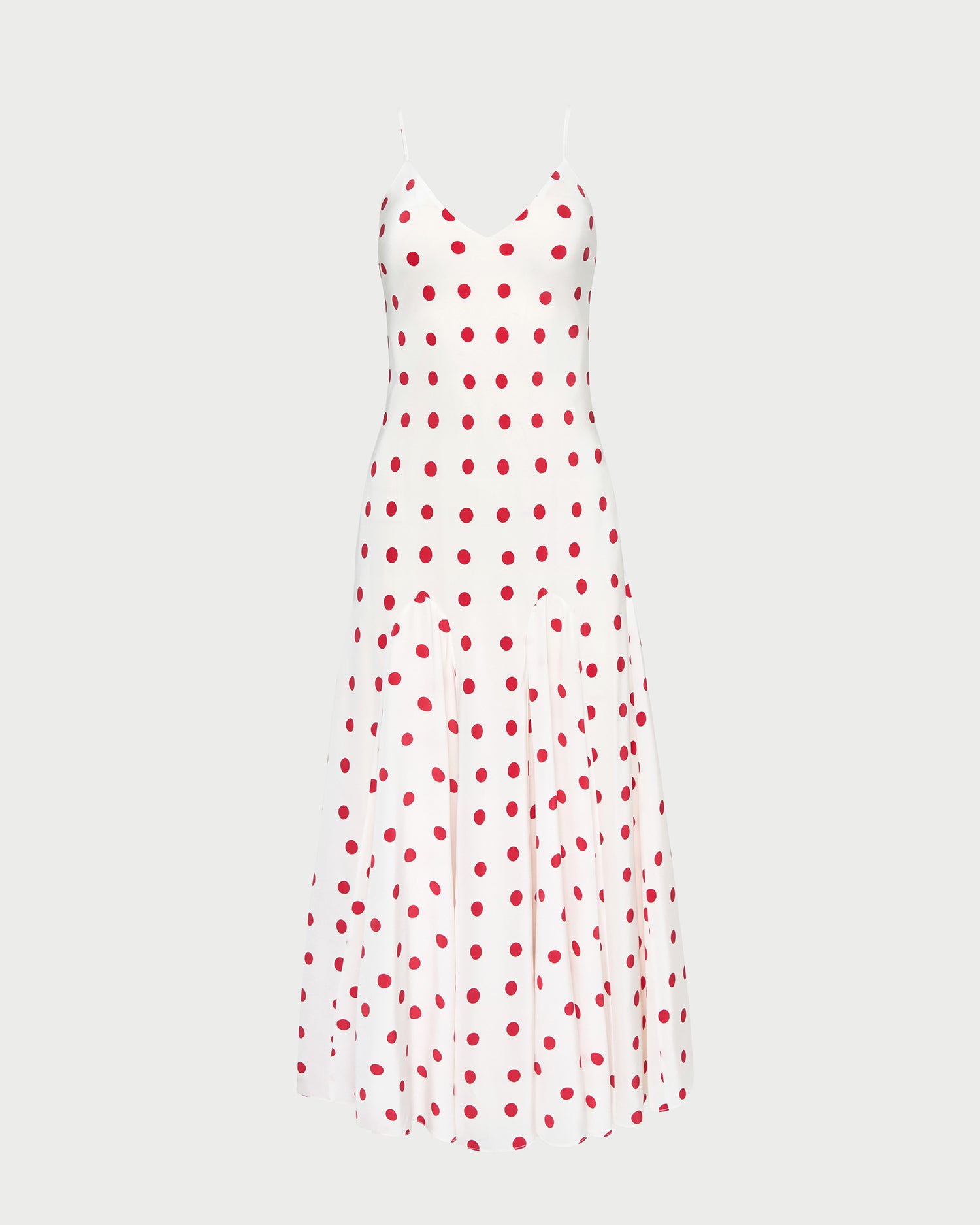white polka dot red dress Nissa Red Polka Dot Silk Dress | Dresses