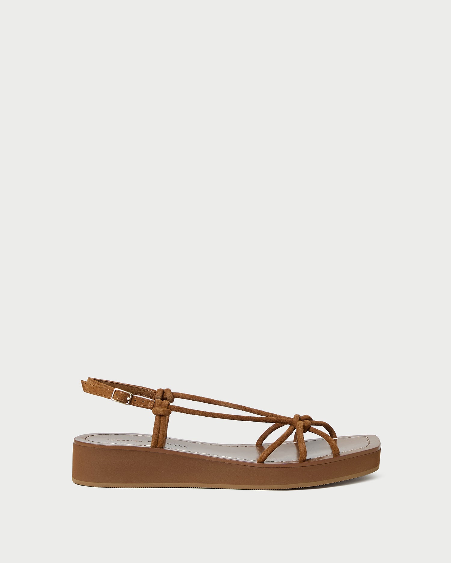 Nomi Cacao Suede Platform Sandal | Flat Sandals | Footwear