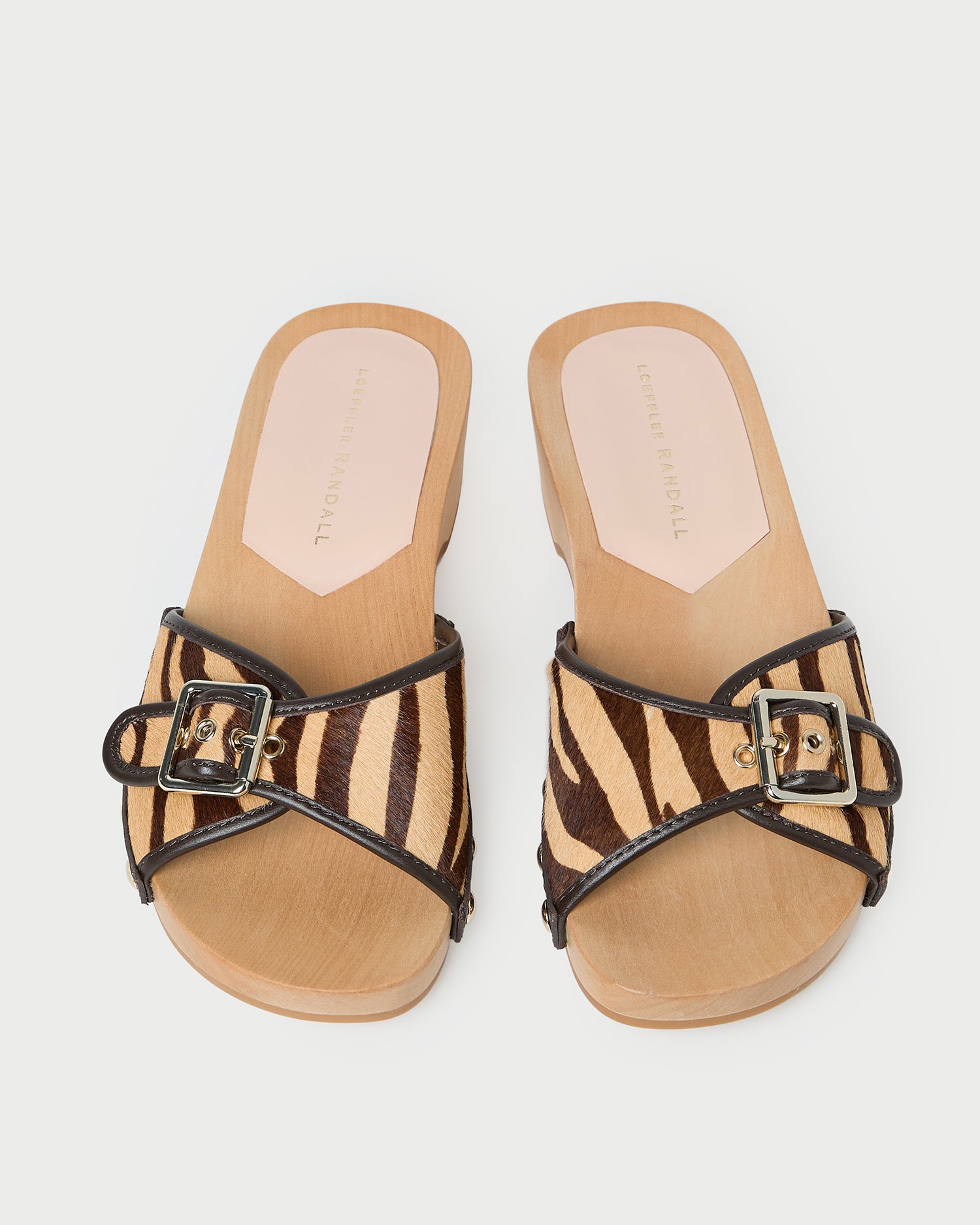 Paulie Zebra Studded Sandal | Flat Sandals | Footwear