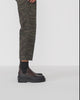 Suri Brown Leather Weather Boot in brown leather and Molly Workwear Jean in camo denim.