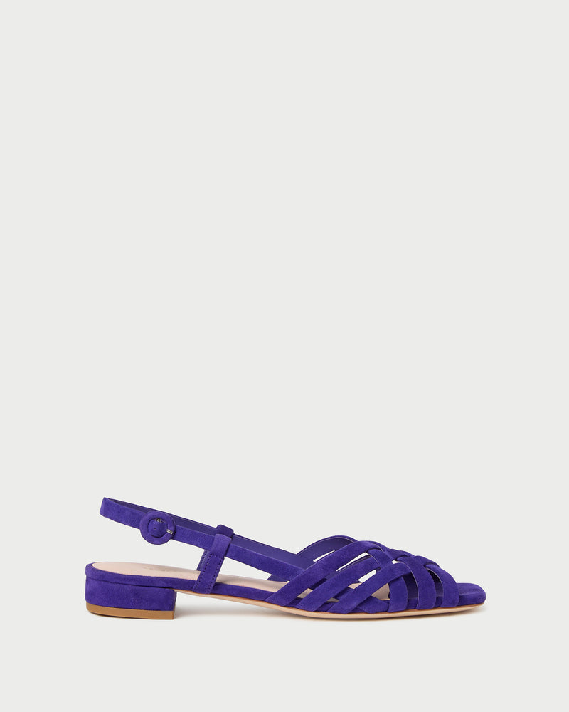 Shelly Jewel Suede Flat Sandal