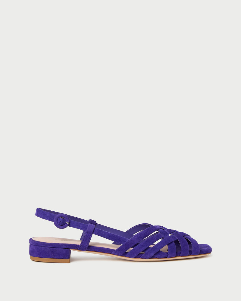 Shelly Jewel Suede Flat Sandal