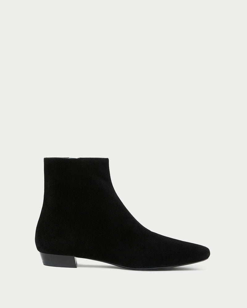 Siya Black Suede Ankle Boot