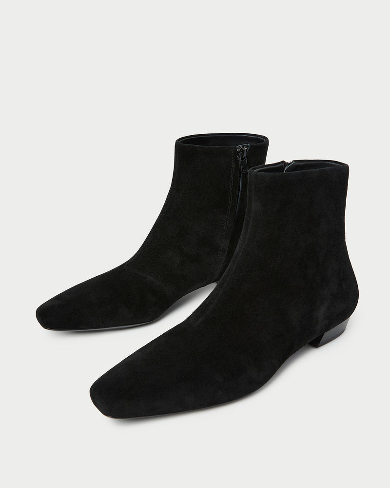 Siya Black Suede Ankle Boot