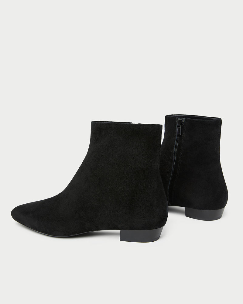 Siya Black Suede Ankle Boot