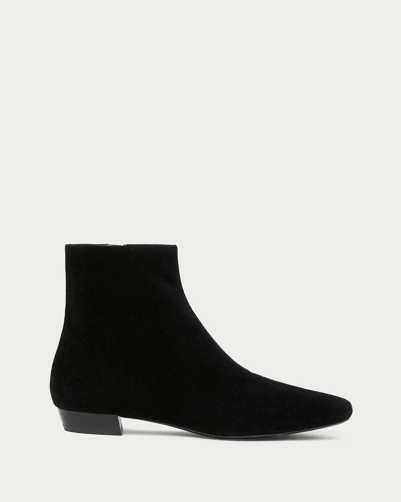 Siya Black Suede Ankle Boot