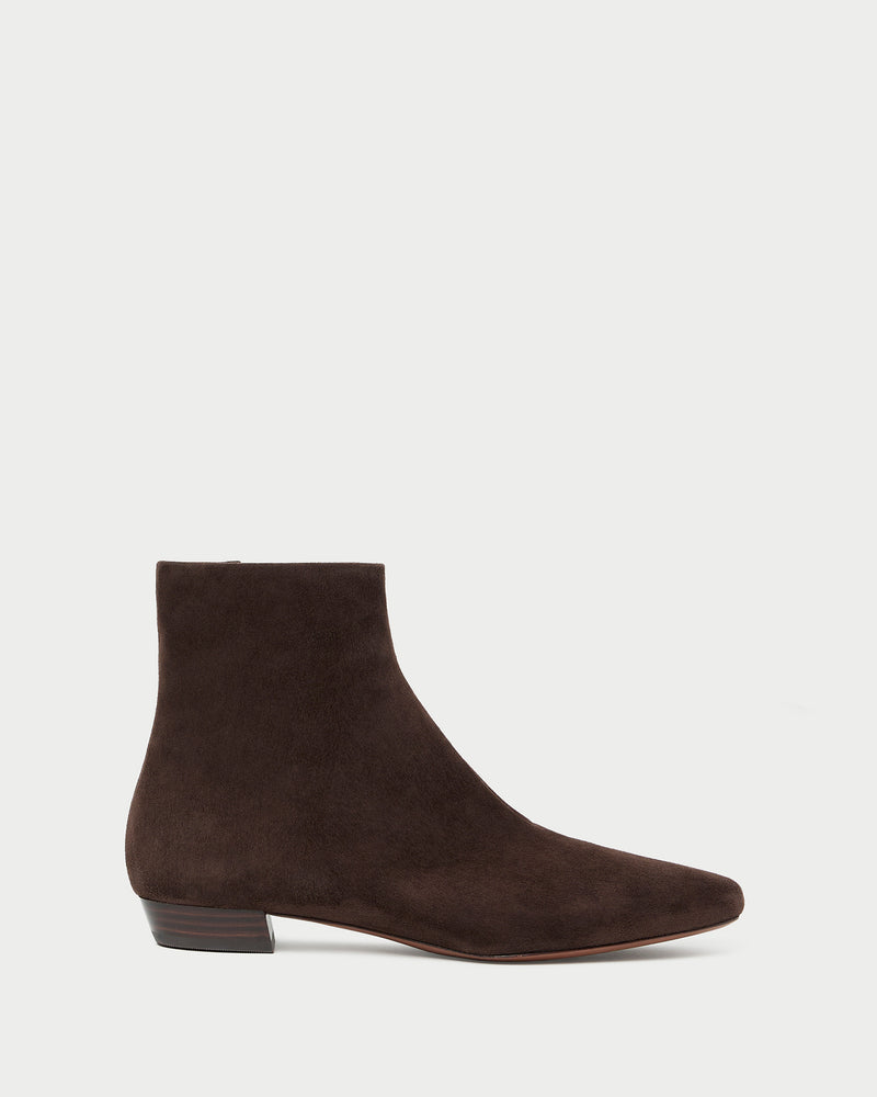 Siya Brown Suede Ankle Boot