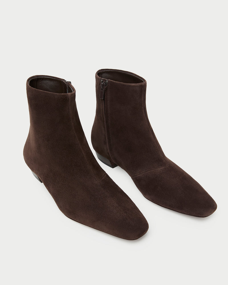 Siya Brown Suede Ankle Boot