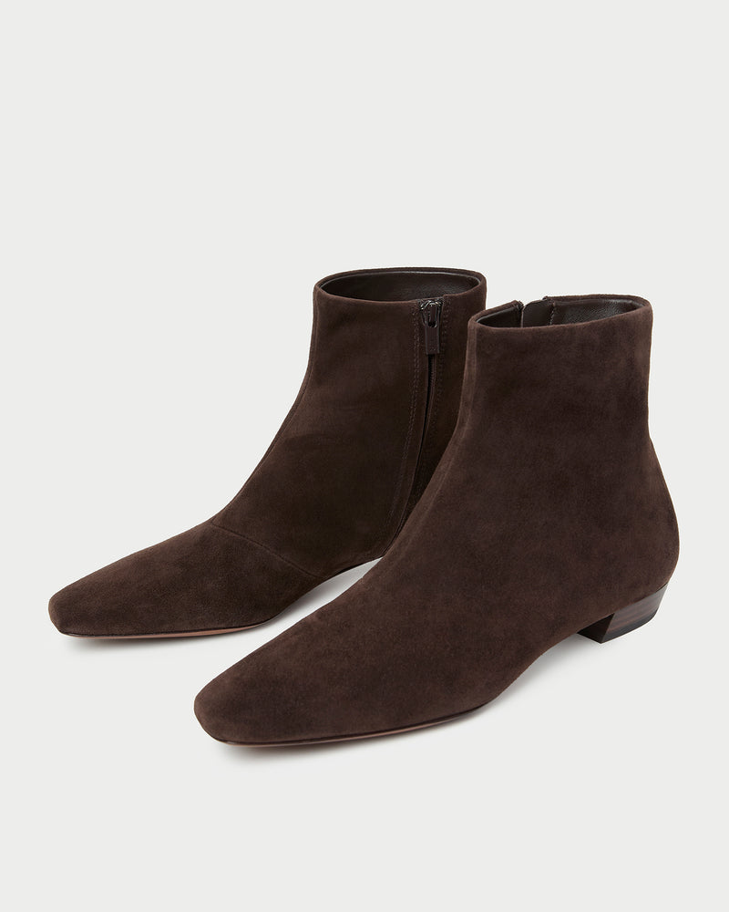 Siya Brown Suede Ankle Boot