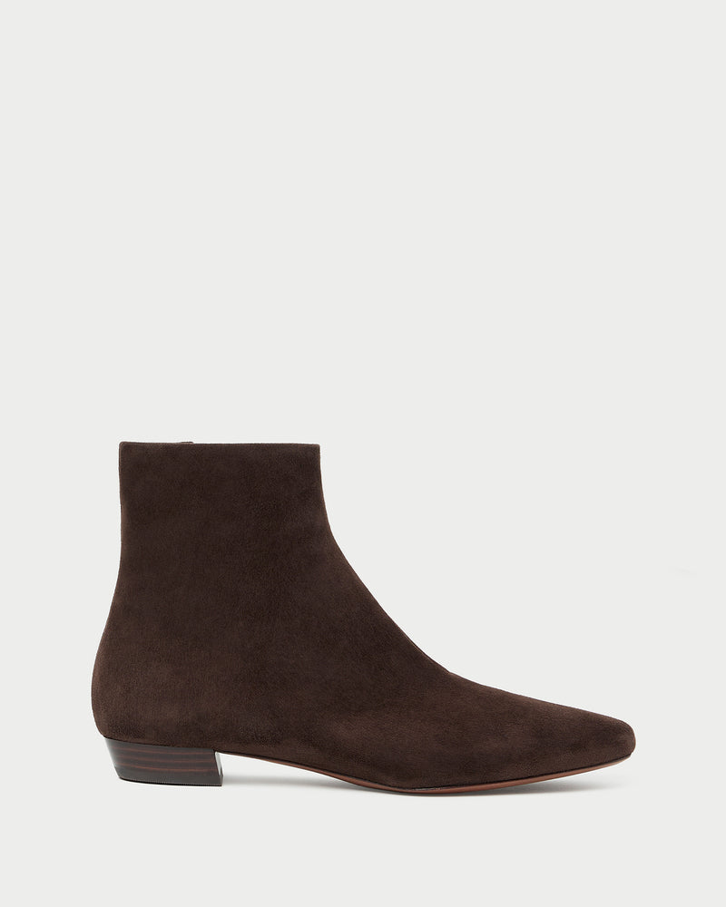 Siya Brown Suede Ankle Boot