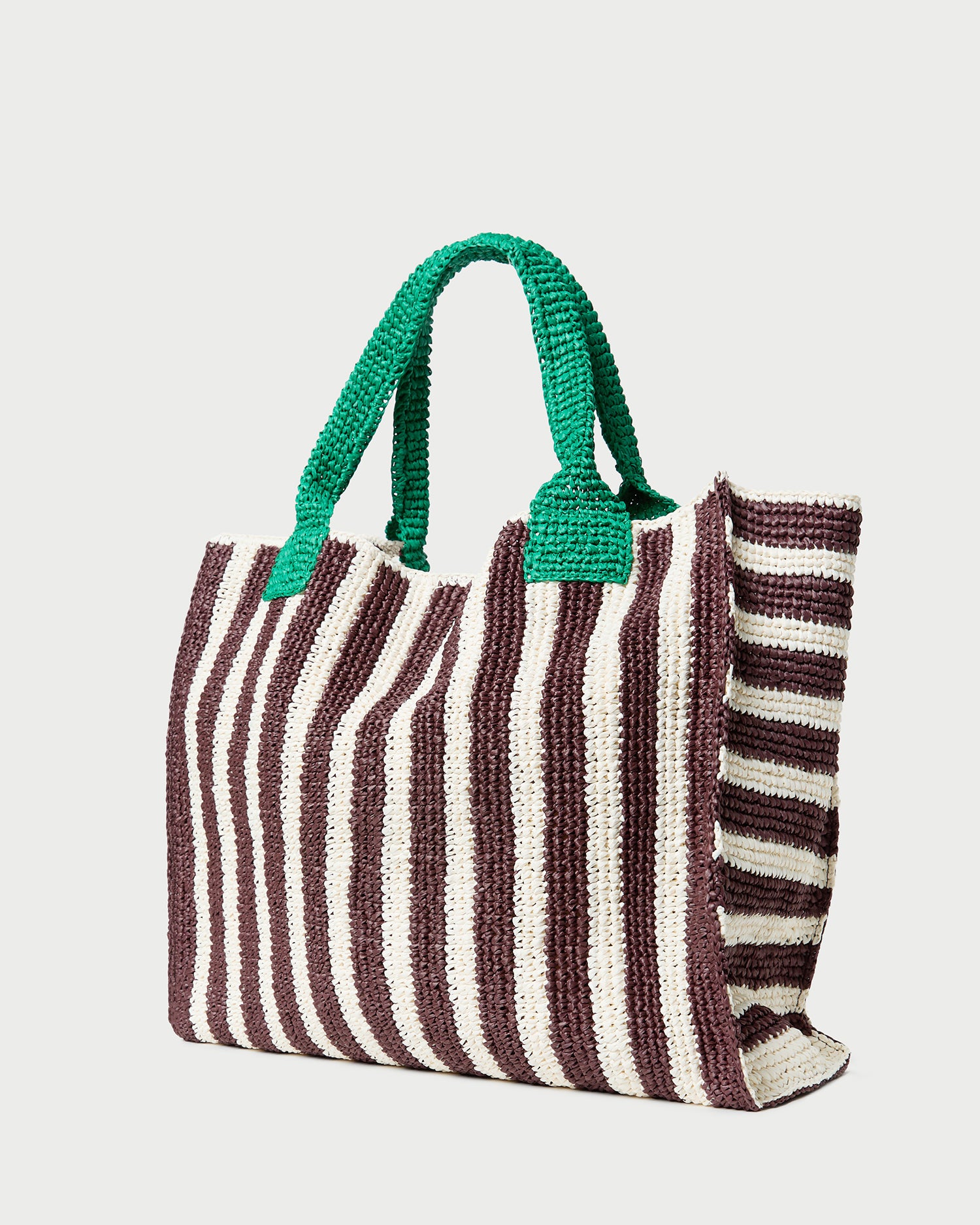 Sol Brown/White Crochet Beach Tote | Totes | Handbags