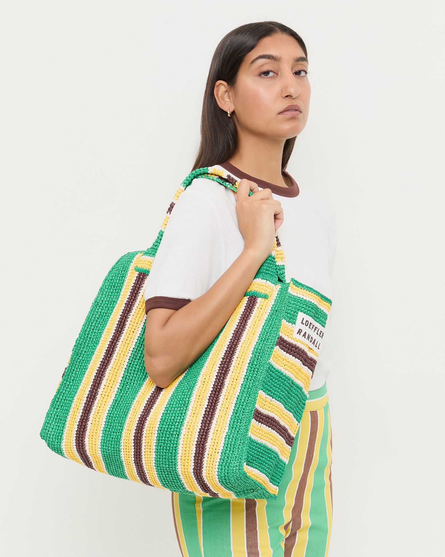 Sol Green/Yellow Crochet Beach Tote | Totes | Handbags