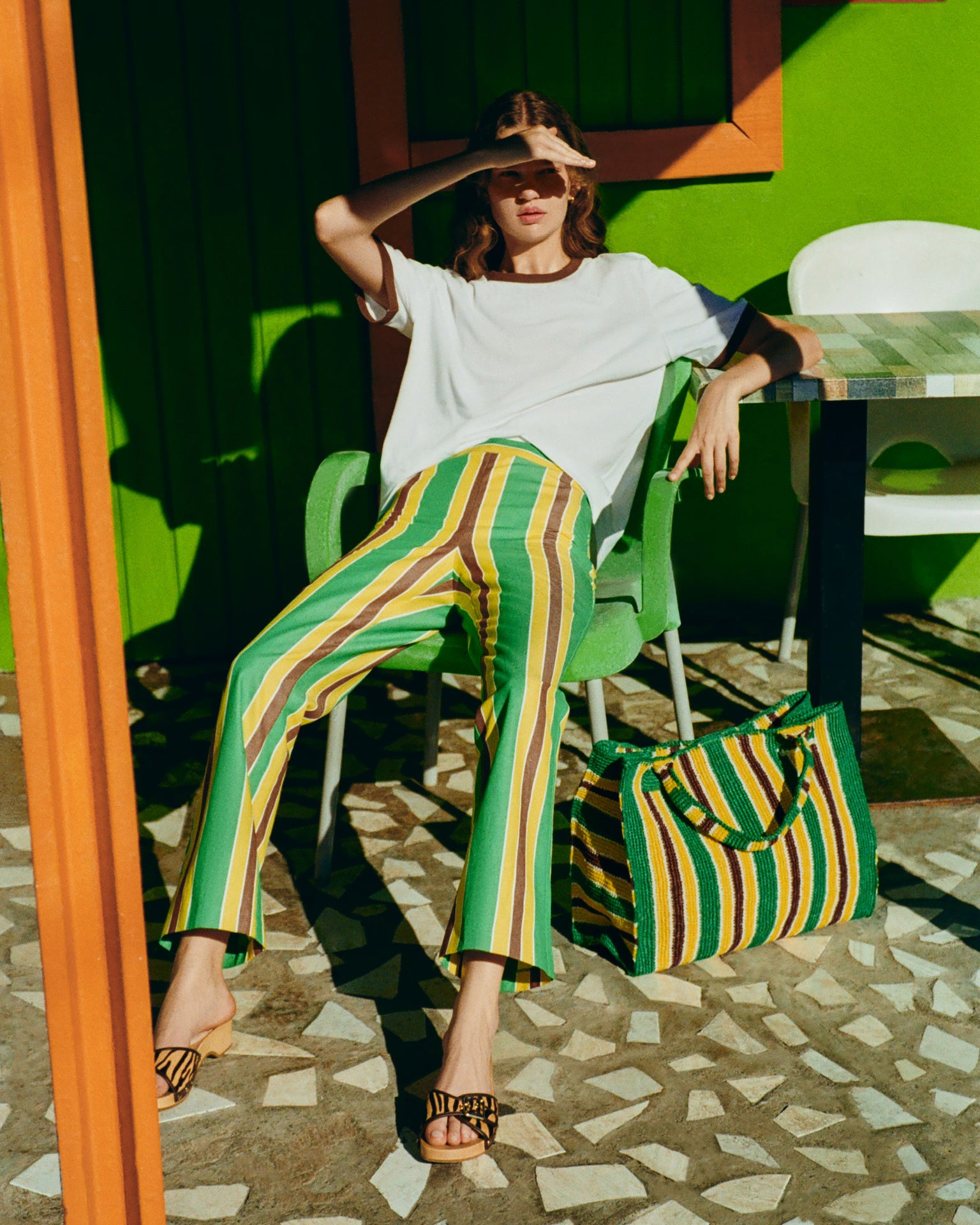 Sol Green/Yellow Crochet Beach Tote | Totes | Handbags