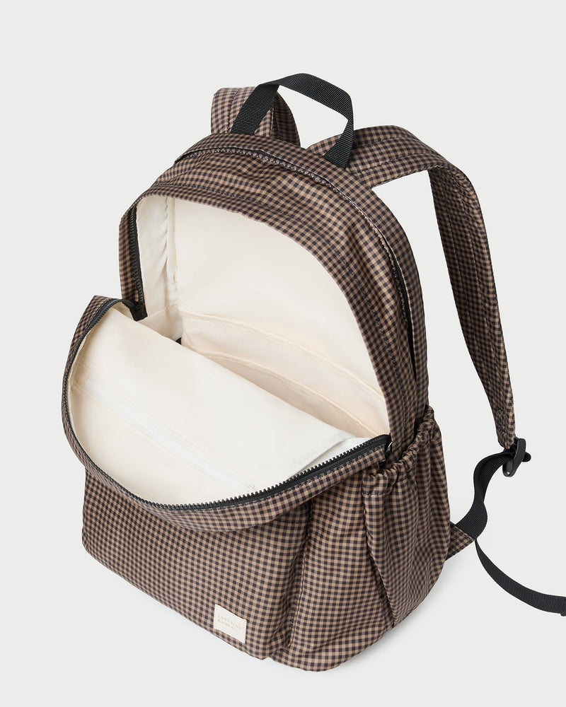 Stevie Brown/Black Check Backpack