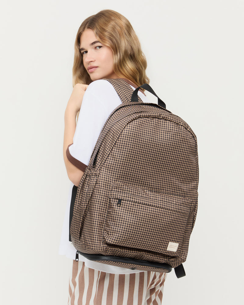 Stevie Brown/Black Check Backpack