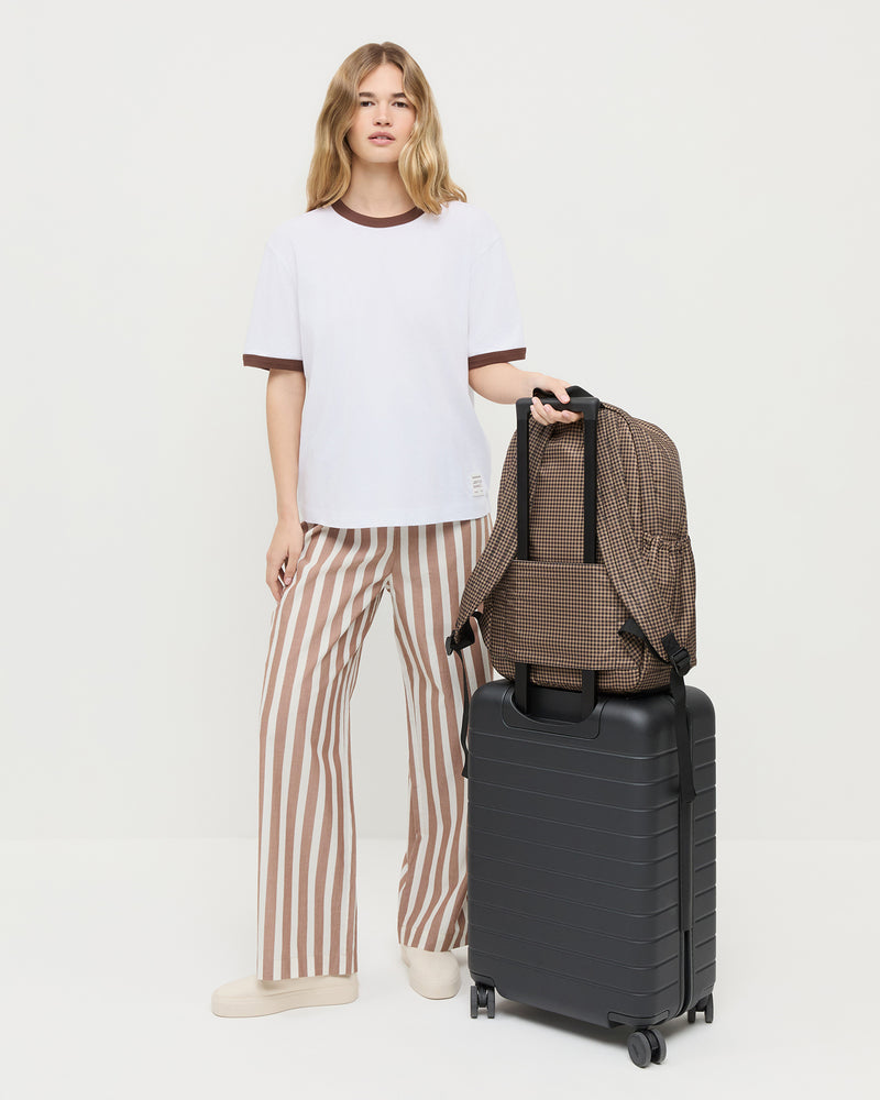 Stevie Brown/Black Check Backpack