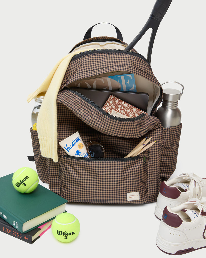 Stevie Brown/Black Check Backpack