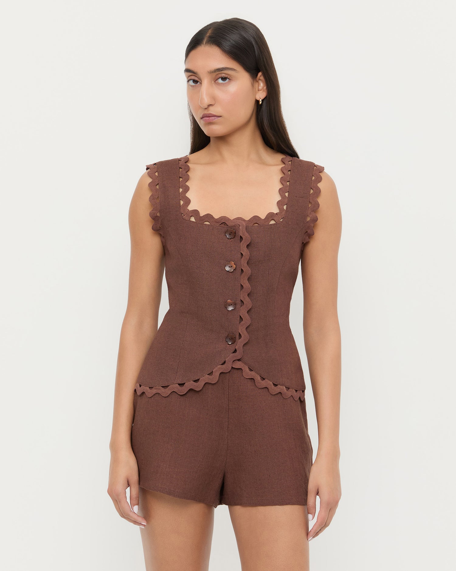 Teagan Brown Ric Rac Top | Tops | Apparel