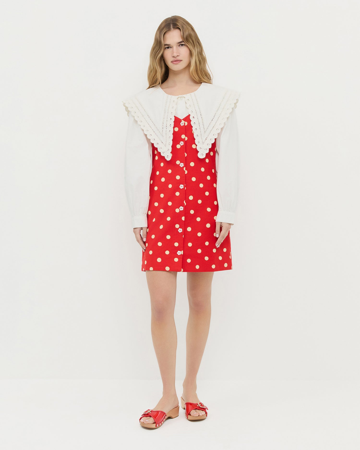 red dress polka dots Tova Red Polka Dot Dress | Dresses