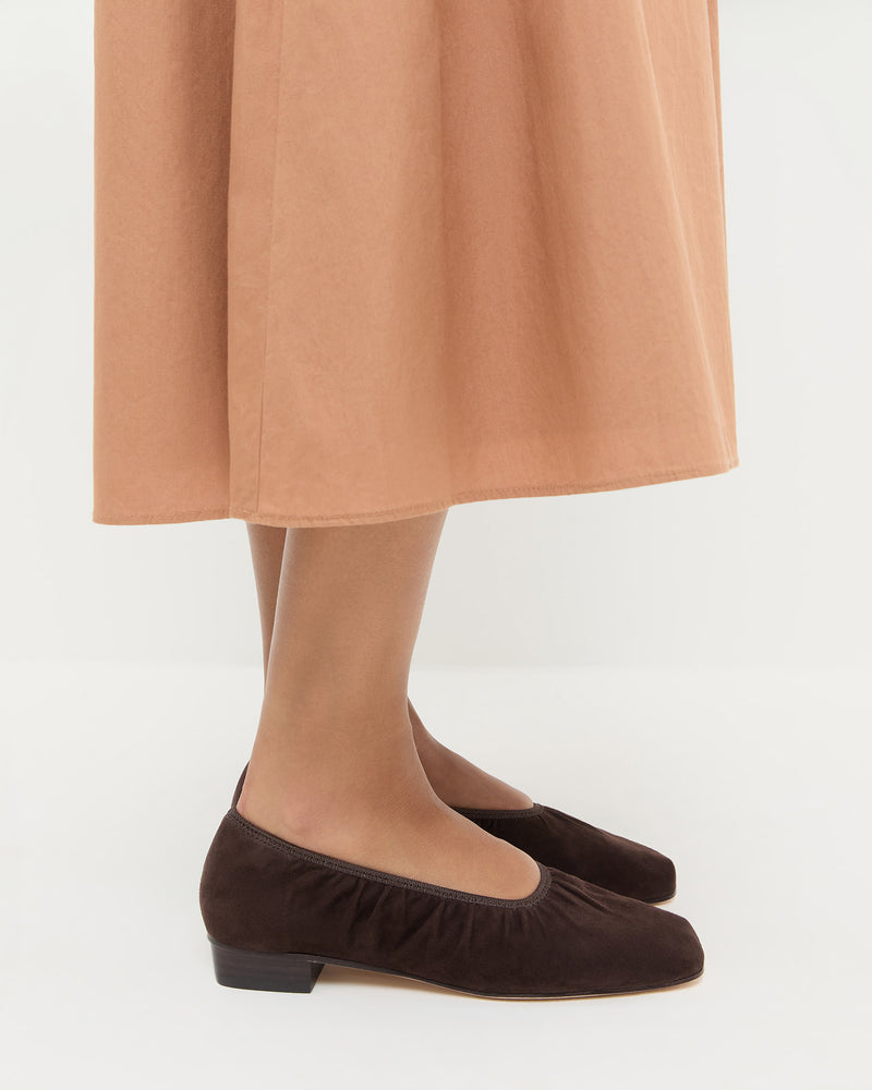 Tove Brown Suede Ballet Flat
