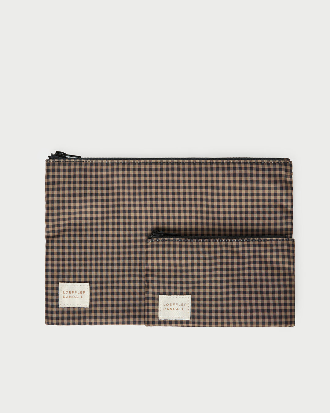 Tracy Brown/Black Check Pouch Set | Soft Accessories