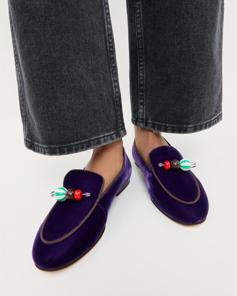 Vale Jewel Velvet Loafer and Molly Workwear Jean.