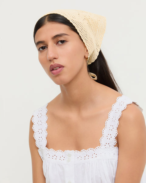 Viv Butter Crochet Head Scarf | Hair Accessories