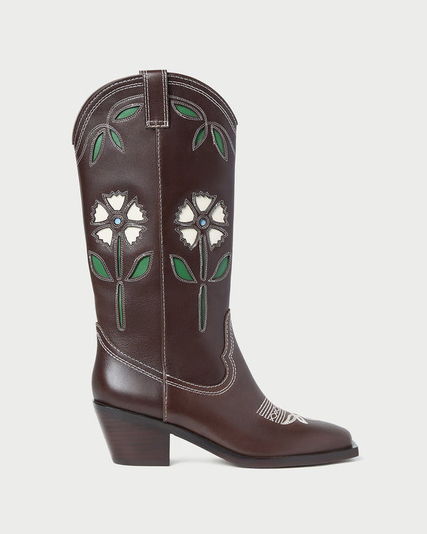 Wilder Brown Leather Tulip Boot