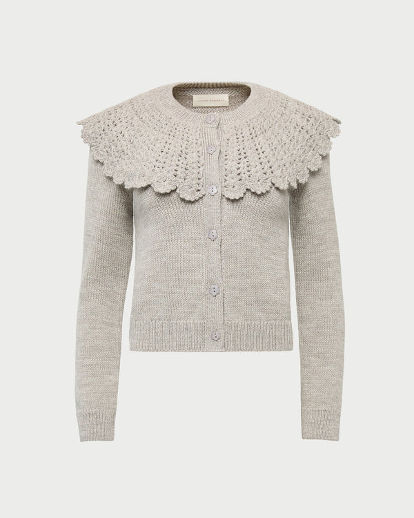 Wynn Cardigan in grey wool.