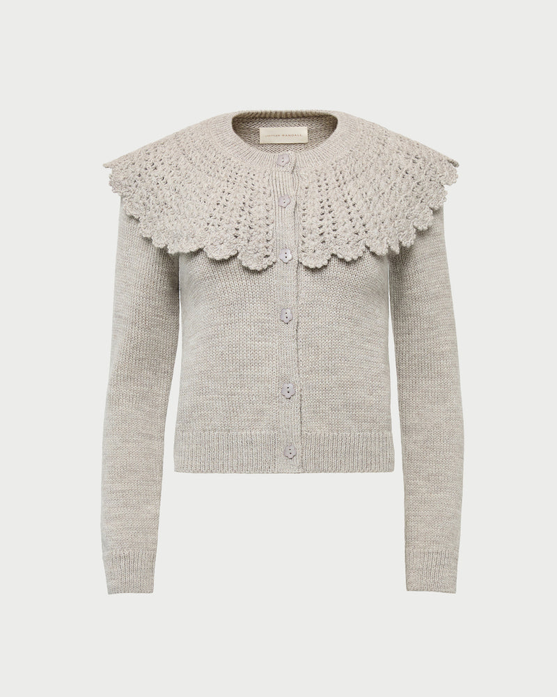 Wynn Cardigan in grey wool.