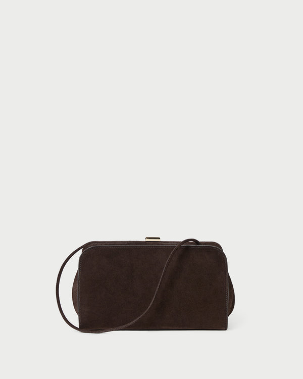 Zella Brown Suede Clutch