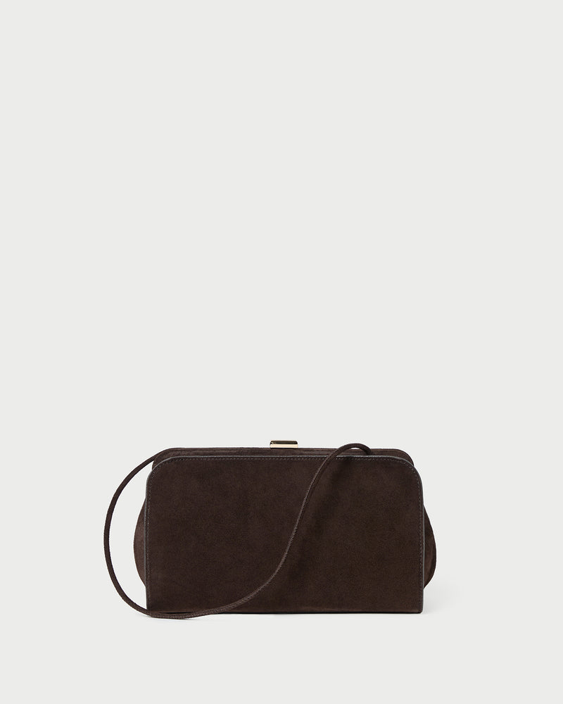Zella Brown Suede Clutch