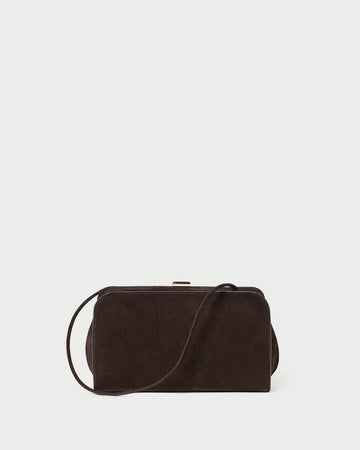 Zella Brown Suede Clutch | Clutches | Handbags
