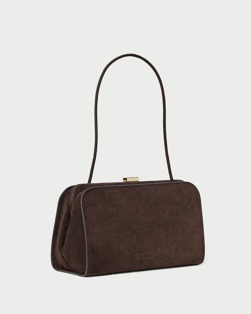 Zella Brown Suede Clutch
