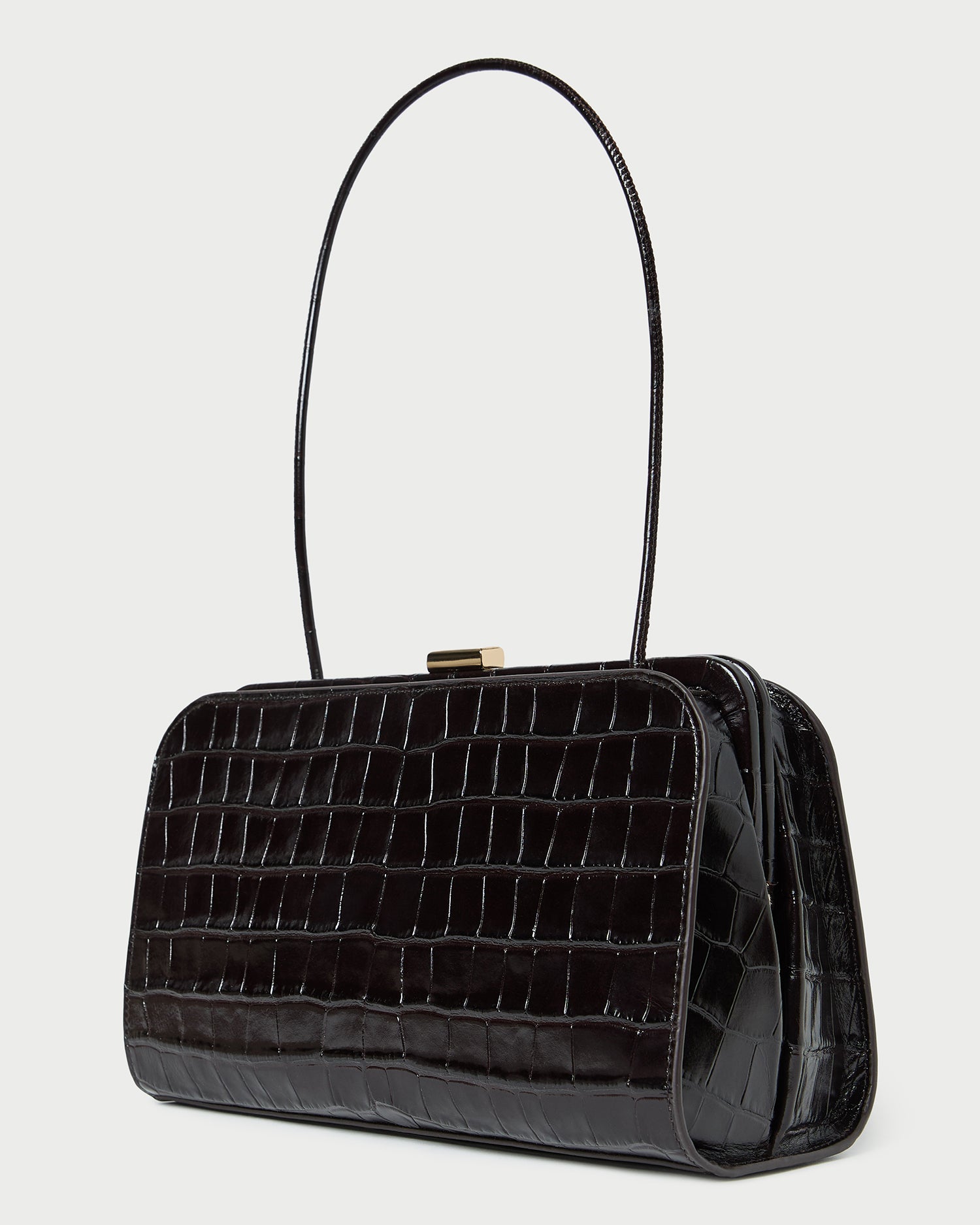 Zella Crocodile Leather Clutch | Clutches | Handbags