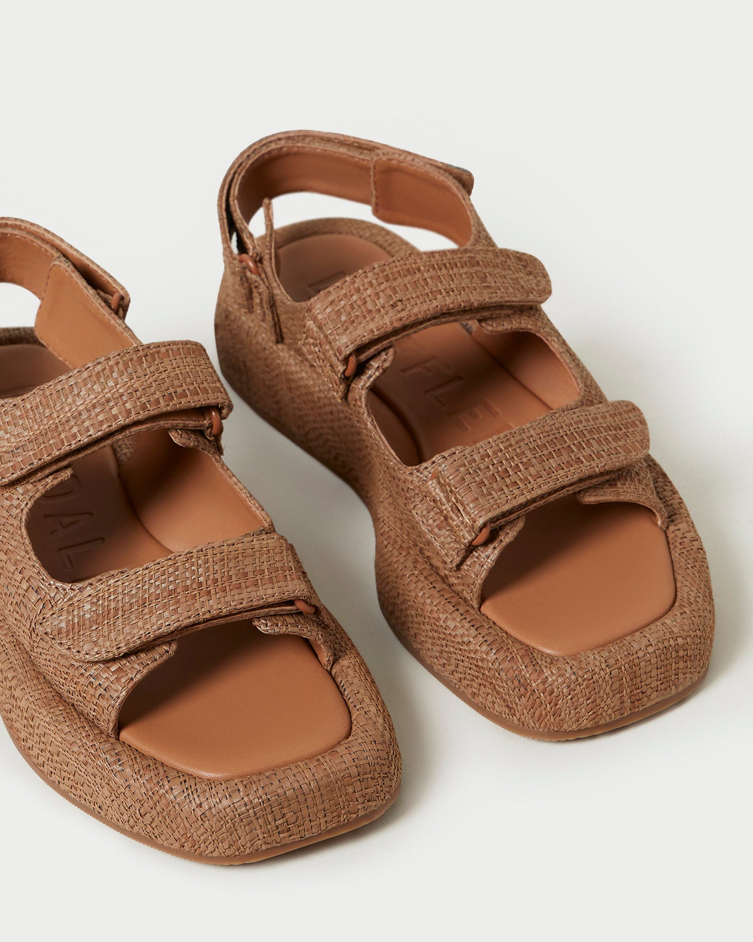 Loeffler Randall Women's Blaise Brown Raffia Platform Sandal - Flat Sandals - 9.5